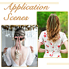 SUPERFINDINGS 24Pcs 12 Colors Polyester Ribbon Bowknot Alligator Hair Clips PHAR-FH0001-04-5