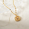Elegant Brass Pave Clear Cubic Zirconia Rotatable Windmill Pendant Necklaces EX2553-4