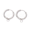 201 Stainless Steel Huggie Hoop Earring Findings STAS-P283-01R-P-1