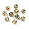 Brass Enamel Beads KK-L236-01C-G-1