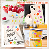GOMAKERER 4 Bags 4 Styles Flat Round & Flower & Star & Heart Colorful Self-Adhesive Paper Gift Tag Stickers AJEW-GO0001-03-7