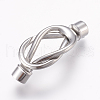 304 Stainless Steel Magnetic Clasps with Glue-in Ends STAS-L189-13P-1