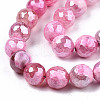 Electroplate Natural Agate Beads Strands G-T131-54L-3