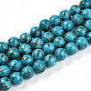 Dyed Synthetic Turquoise Round Beads Strands TURQ-Q100-01C-01-01-1