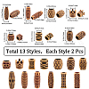 Gorgecraft 26Pcs 13 Styles Plastic Dreadlocks Braiding Beads OHAR-GF0001-29-2