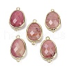 Natural Rhodonite Faceted Connector Charms G-K347-11G-17-1