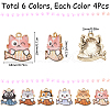 SUNNYCLUE 24Pcs 6 Colors Rack Plating Alloy Enamel Pendants FIND-SC0012-11-2