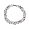 201 Stainless Steel Mariner Hollow Cross Link Chain Bracelets BJEW-B078-64P-01-1