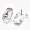 Non-Tarnish 304 Stainless Steel Stud Earring Findings X-STAS-S079-55B-2