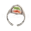 Brass Adjustable Rings for Women RJEW-G265-10P-D06-3