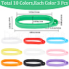 Gorgecraft 30Pcs 10 Colors Anti-Lost Silicone Pendant FIND-GF0005-89-2