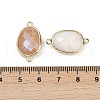 Natural Moonstone Faceted Connector Charms G-K347-11G-03-3
