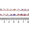 Electroplate Glass Beads Strands GLAA-Q101-03B-AB07-4