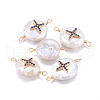 Natural Pearl Links connectors PEAR-E013-06E-2