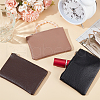 CRASPIRE 3Pcs 3 Colors Litchi Print PU Leather Zip Pouches ABAG-CP0001-07-4