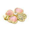 Rack Plating Brass Micro Pave Cubic Zirconia Pendants KK-Q784-32G-02-3