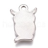 304 Stainless Steel Pendants Rhinestone Settings STAS-H119-11P-2