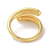 Brass Open Cuff Rings for Women RJEW-E292-21G-3