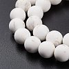 Frosted Round Natural Magnesite Beads Strands G-I168-07-8mm-3
