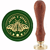 Brass Wax Seal Stamp with Handle AJEW-WH0184-0441-1