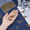   100Pcs 4 Styles Iron Filigree Joiners Sets IFIN-PH0002-18AB-3