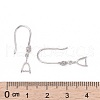 Rhodium Plated 925 Sterling Silver Earring Hooks STER-F033-61P-4