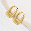 Stainless Steel U-Shaped Hip-hop Hoop Earrings RZ9370-2