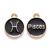 Alloy Enamel Pendants X-ENAM-S124-01A-08H-1