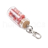 6Pcs Glass Wishing Bottle inside Lampwork & Glass Seed Beads Pendant Decorations HJEW-JM03260-5