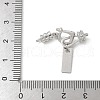 Brass Micro Pave Cubic Zirconia Fold Over Clasps KK-U052-39P-3