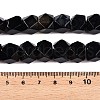 Dyed & Heated Natural Black Agate Beads Strands G-T138-39-5