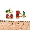 Cherry Brass Micro Pave Cubic Zirconia Pendants KK-L237-021G-02-3