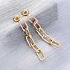 304 Stainless Steel Chain Dangle Stud Earrings for Women EJEW-Q781-30G-3