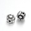 Plum Blossom Flower Tibetan Style Alloy Beads X-TIBEB-D027-01AS-1