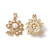 Brass Micro Pave Cubic Zirconia Pendants KK-B061-05G-1