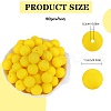 80Pcs Round Silicone Focal Beads SIL-SZ0001-24-11-2