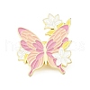 Flower Butterfly Enamel Pin JEWB-J005-07F-G-1