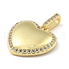 Rack Plating Brass Micro Pave Cubic Zirconia Pendant KK-H456-03G-2