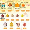 SUNNYCLUE 15 Styles Thanksgiving Day Food Grade Eco-Friendly Silicone Beads SIL-SC0002-36-2