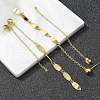 Ion Plating(IP) 304 Stainless Steel Tassel Stud Earrings for Women EJEW-A119-18G-3