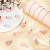 Beebeecraft 20Pcs Natural Rose Quartz Pendants G-BBC0001-50D-4