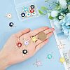 SUPERFINDINGS 16Pcs 8 Colors Alloy Enamel Pendants ENAM-FH0001-13LG-3