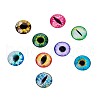 Eye Printed Glass Cabochons GGLA-BT0001-01-7