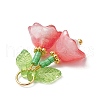6Pcs 6 Colors Transparent Glass Pendants PALLOY-MZ00740-5