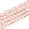 Baking Painted Transparent Glass Beads Strands DGLA-N011-6mm-03-1