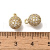 Rack Plating Brass Micro Pave Cubic Zirconia Charms KK-F883-07G-02-3
