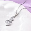 Fire Thorn Sacred Heart of Jesus 304 Stainless Steel Pendant Necklaces NJEW-M096-14P-1
