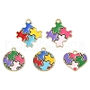 10Pcs 5 Styles Alloy Enamel Pendants ENAM-YW0003-87-2
