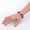 Natural Amethyst Stretch Bracelets BJEW-JB02523-02-3