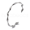 304 Stainless Steel Cuff Bangles for Women BJEW-B108-14P-4